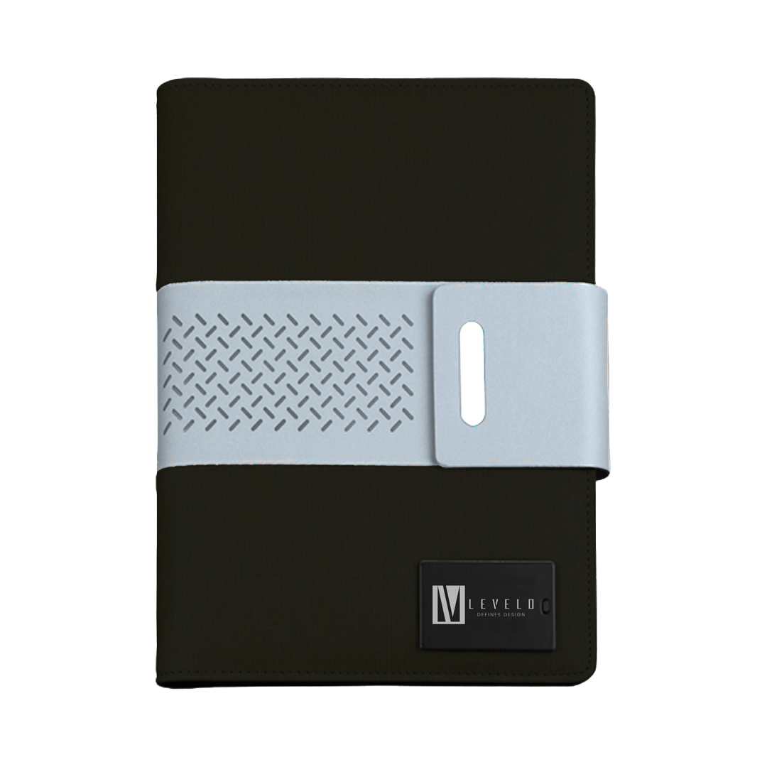 Levelo Techbook Notebook with Built-In 8000mAh Power Bank