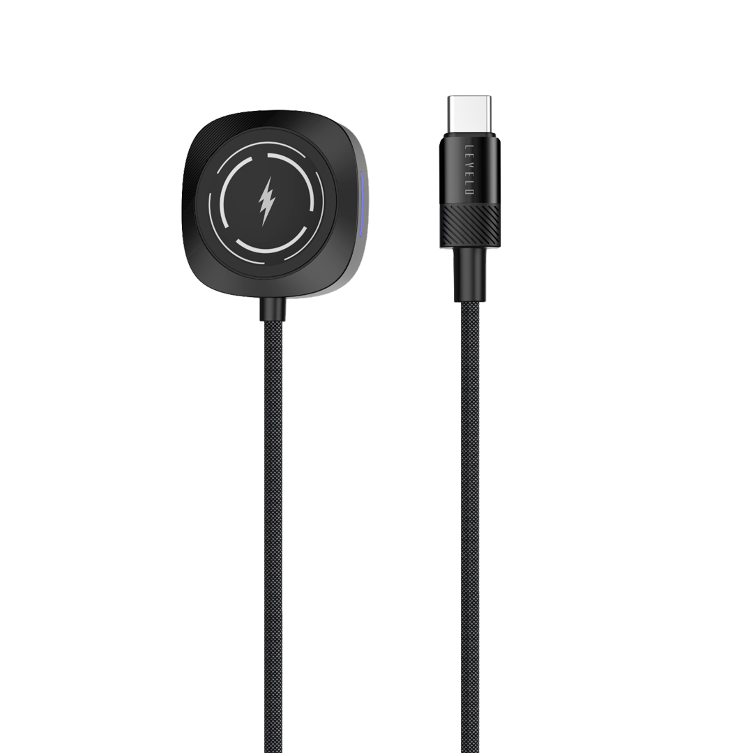 Levelo Otto Type-C Apple Watch Wireless Charger Cable - Black