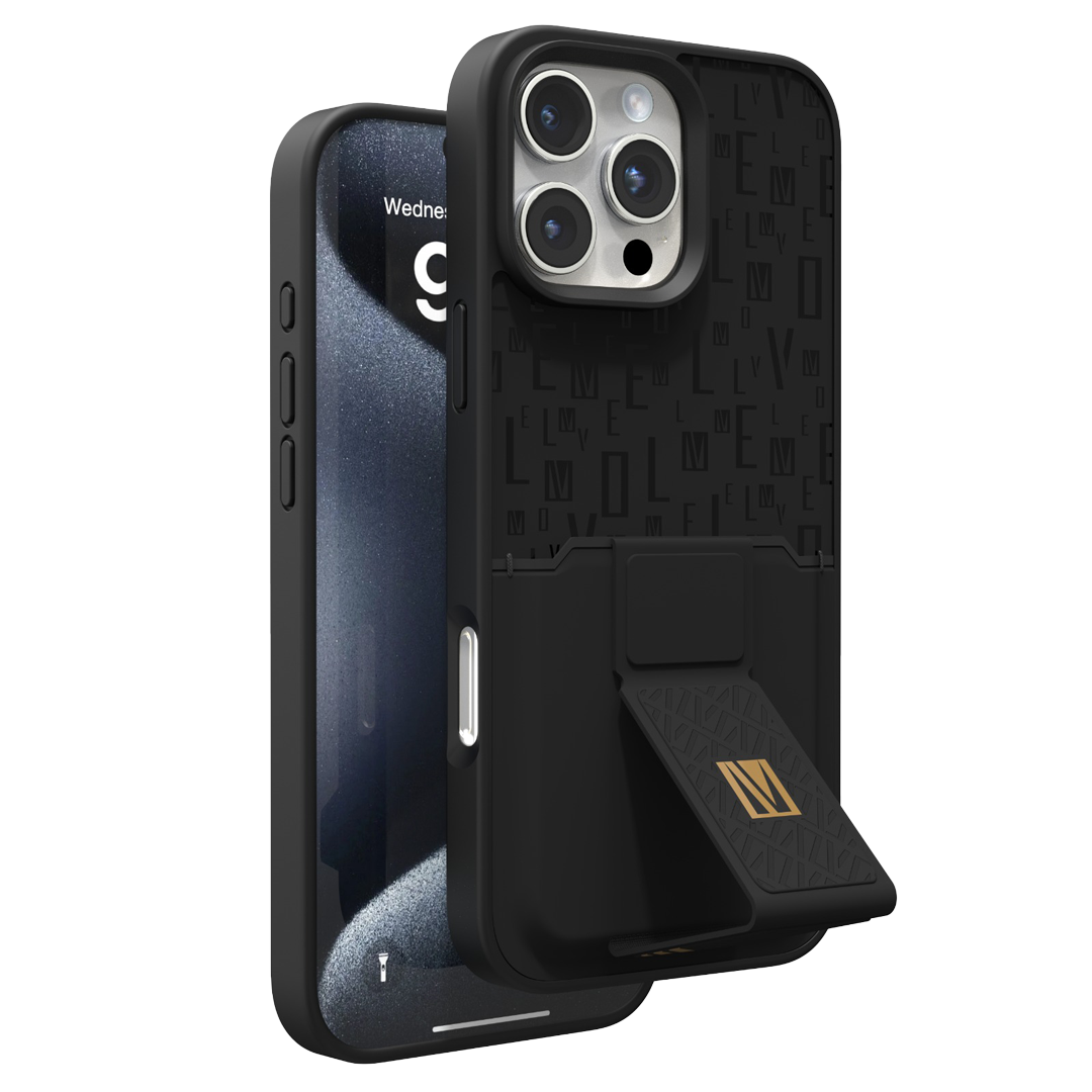 ★DESIGN SKIN★ iPhone 16 Pro Pro Max Card Storage Grip Stan Levelo Morphix Gripstand Case With Cardholder For iPhone 16