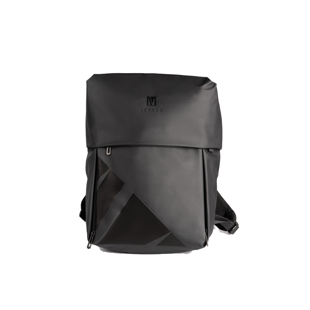 Levelo Opulence Universal Bag With Monograph PU Leather - Black