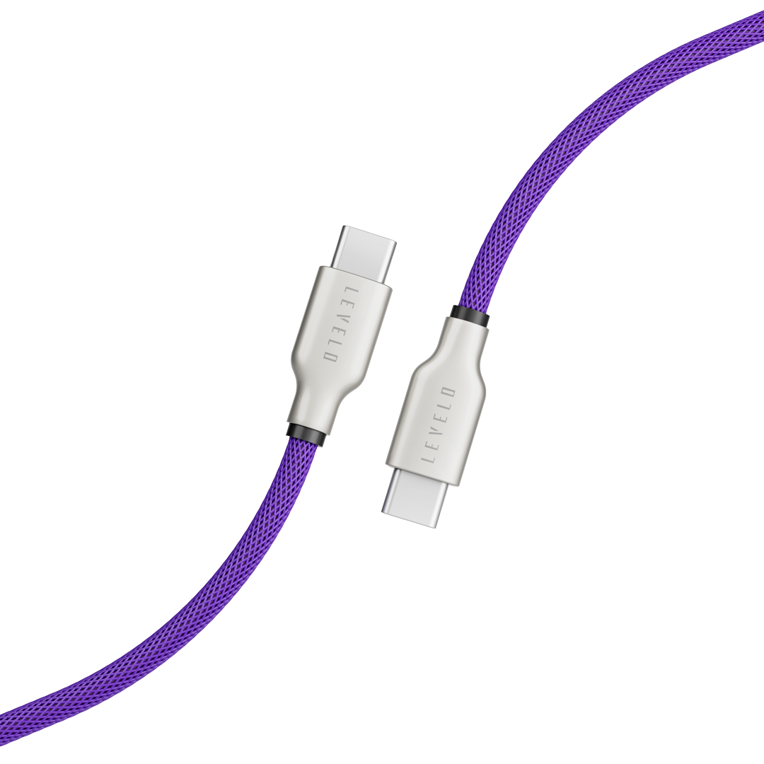 Levelo USB-C to USB-C 1.1m Cable - Purple