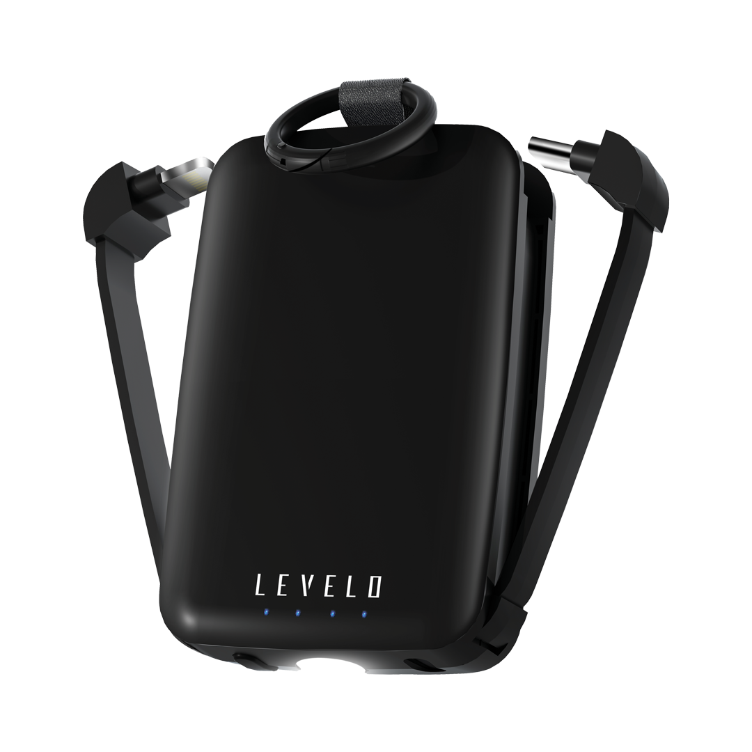 Levelo Nano Mini Portable KeyChain Power Bank 4000mAh - Black 