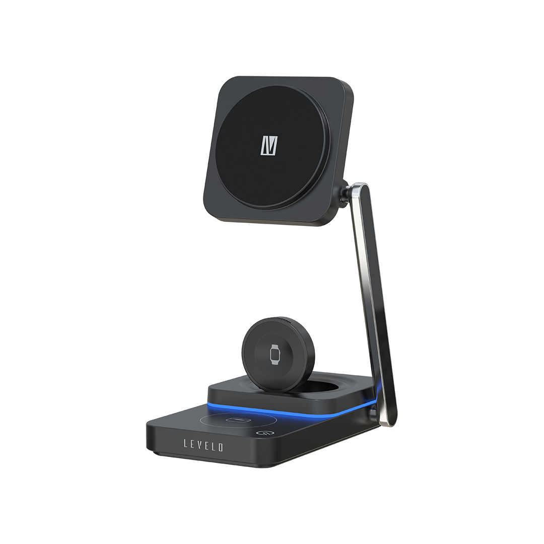 Levelo Aurora 3 In 1 Wireless Charger - Black