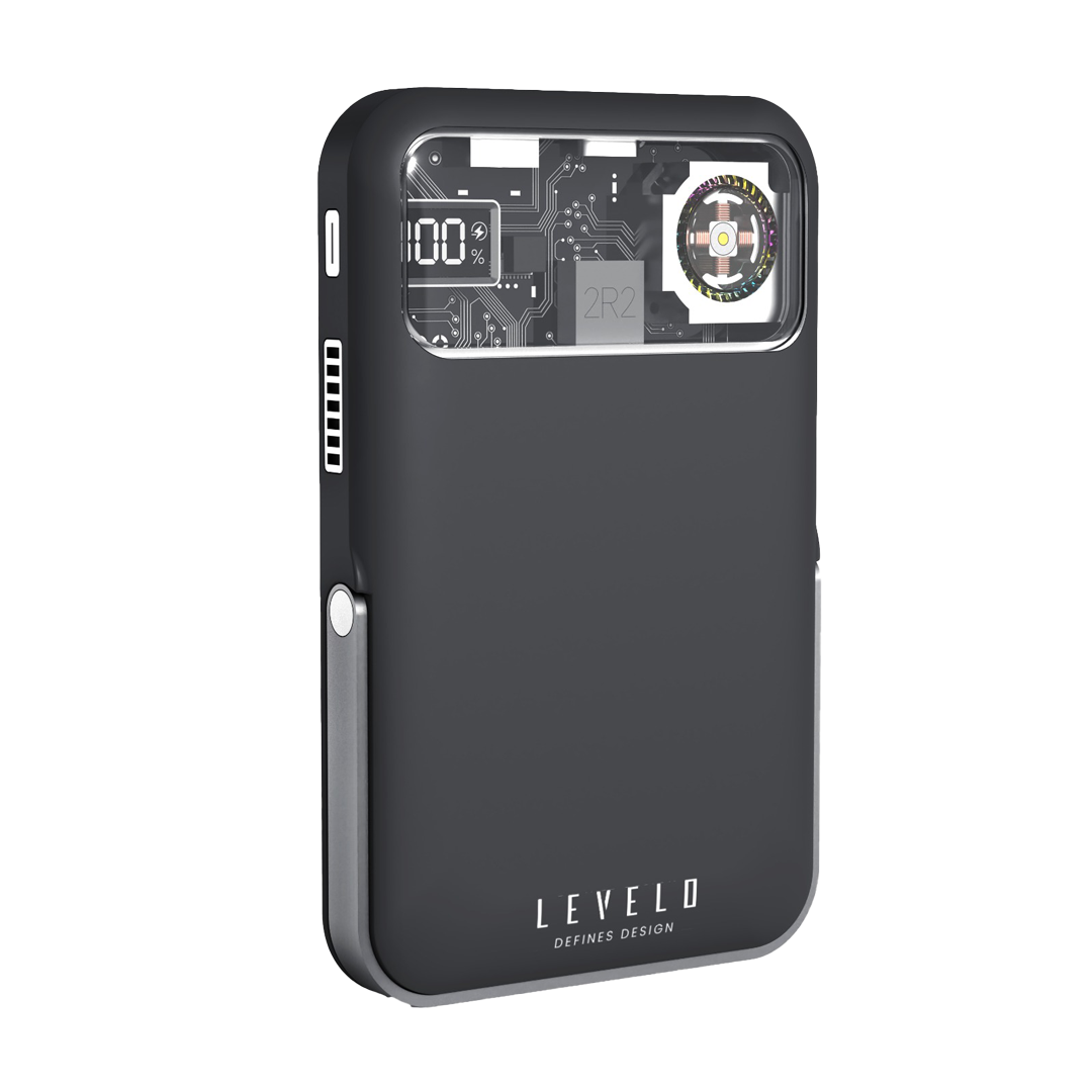 Levelo Osaka Portable 10000mAh Power Bank -  Dark Grey