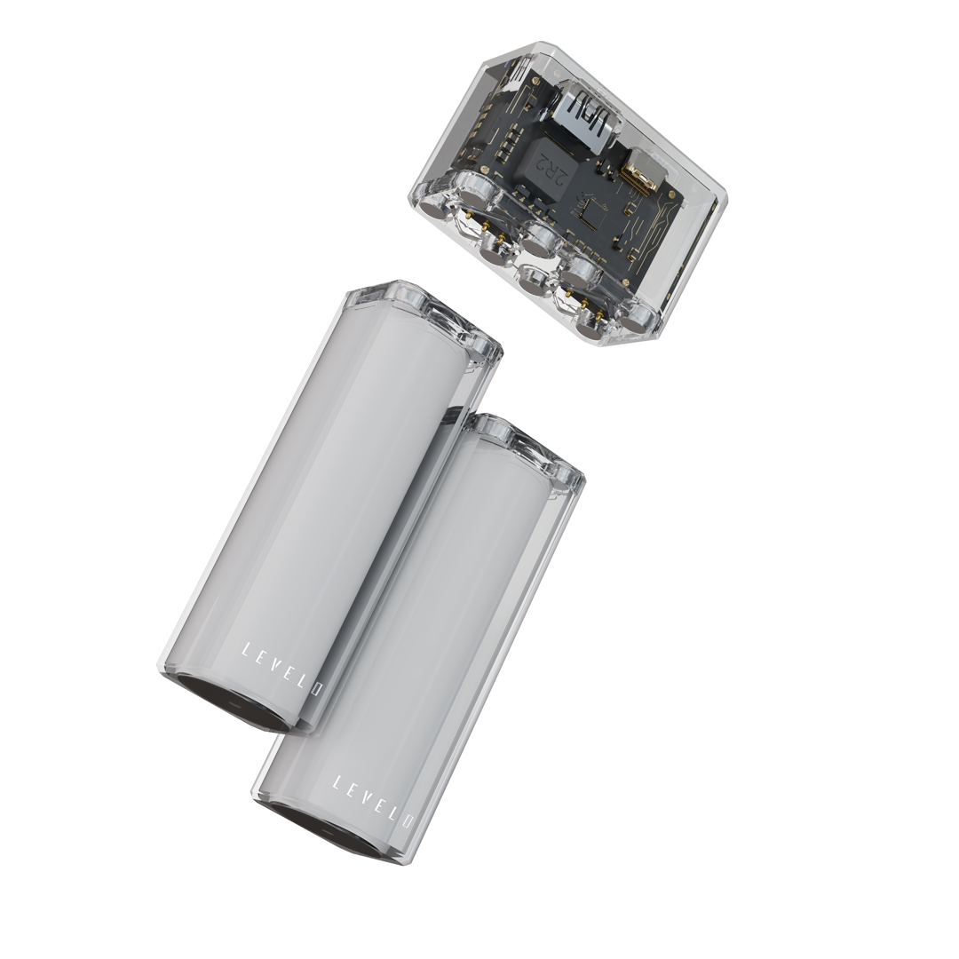 Levelo SwapCell PRO 15000mAh Powerbank With Accessories - Transparent