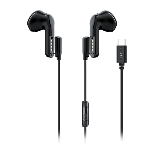 [LVLSNDFLXBK] Levelo 2 in 1 TWS Wired Earphones Soundflex - Black
