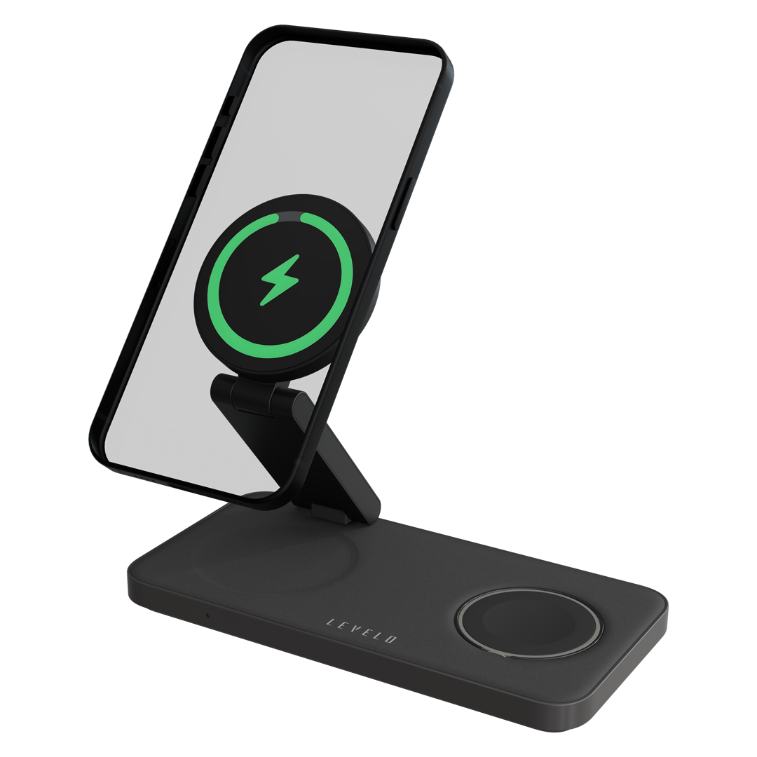 Levelo Quantum 3 in 1 Wireless Charger - Black