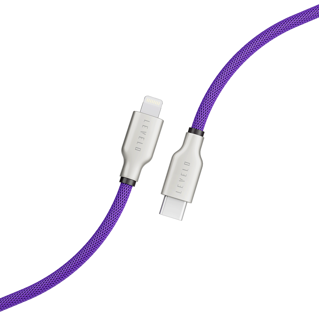 Levelo Braided USB-C to Lightning Cable 1.1m