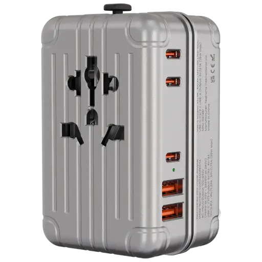 [LVLROAMI35WTAASL] Levelo Roamiversal 2400W Luggage Design Travel Adapter - Aluminum Silver
