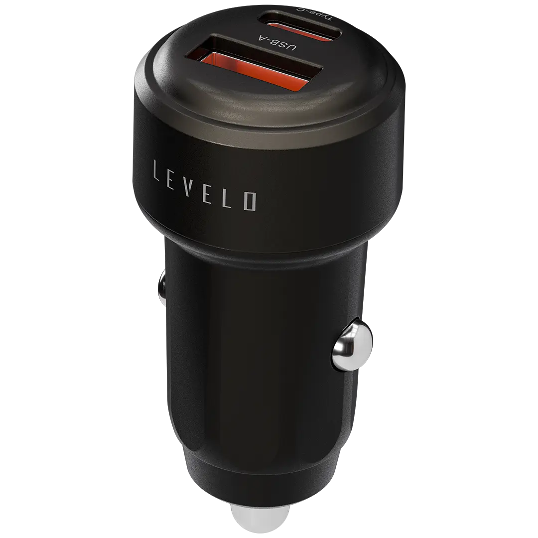 Levelo Nori Mini 60W Car Charger - Gun Grey  - product