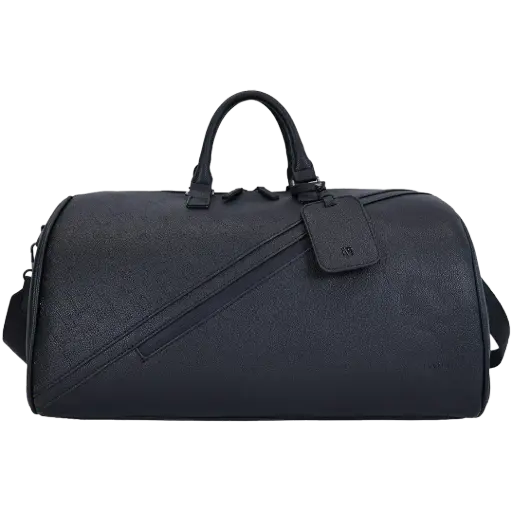 [LVLCARYADUFBGBK] Levelo Carryall PU Leather Duffle Bag - Black