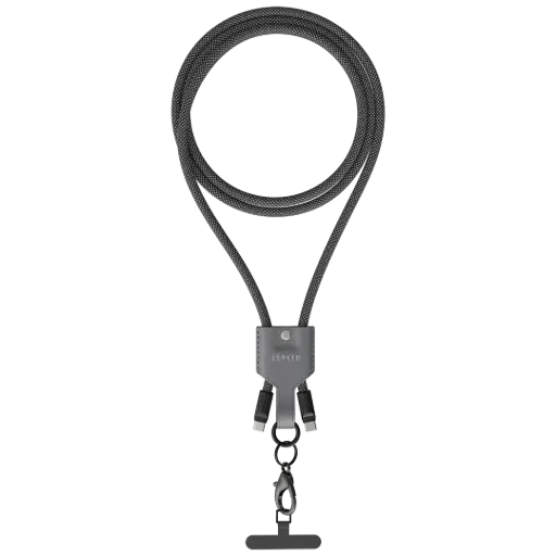 [LVLTUGO601CCBKGY] Levelo Tugo Type-C to Type-C 60W Lanyard Cable - Gray